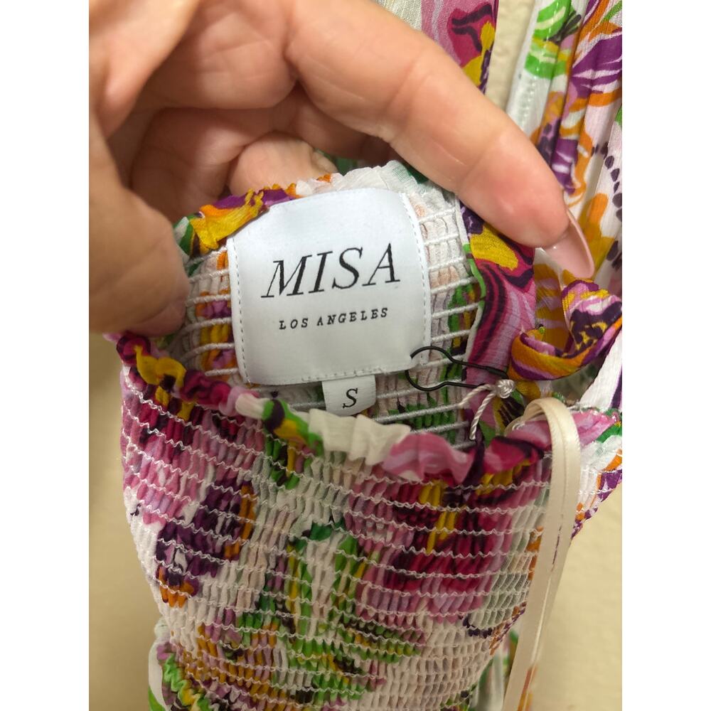 MISA Los Angeles floral halter maxi dress - Picture 2 of 5